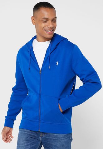 Sudadera con capucha azul Ralph Lauren Essential para hombre