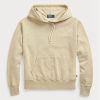 Sudadera con capucha de algodón Ralph Lauren para mujer en color caqui