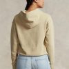 Sudadera con capucha de algodón Ralph Lauren para mujer en color caqui
