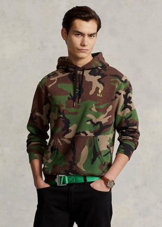 Sudadera con capucha de polar con camuflaje multicolor de Ralph Lauren para hombre