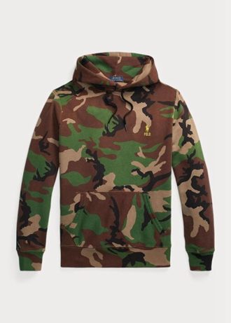 Sudadera con capucha de polar con camuflaje multicolor de Ralph Lauren para hombre