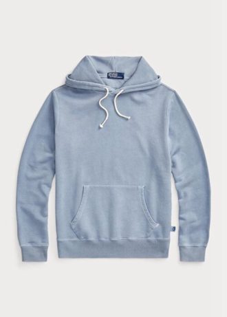 Sudadera con capucha de polar de algodón orgánico Ralph Lauren para hombre en azul