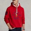 Sudadera con capucha de polar Ralph Lauren Big Polo Crest para hombre, color rojo Sudadera con capucha de polar Ralph Lauren Big Polo Crest para hombre, color rojo