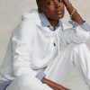 Sudadera con capucha de polar Ralph Lauren blanca para mujer