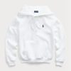 Sudadera con capucha de polar Ralph Lauren blanca para mujer