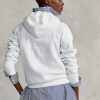 Sudadera con capucha de polar Ralph Lauren blanca para mujer