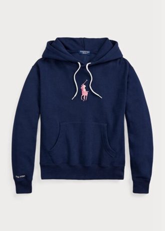 Sudadera con capucha de polar Ralph Lauren Pink Pony para hombre, color azul marino