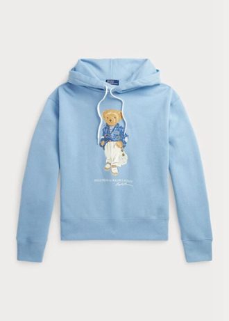 Sudadera con capucha de polar Ralph Lauren Polo Bear para mujer en azul
