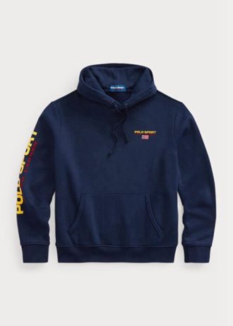 Sudadera con capucha deportiva Ralph Lauren Polo Fleece para hombre en azul marino