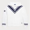 Sudadera con capucha polar Ralph Lauren para mujer, color blanco, para el Abierto de Australia de críquet Sudadera con capucha polar Ralph Lauren para mujer, color blanco, para el Abierto de Australia de críquet