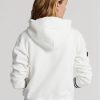 Sudadera con capucha polar Ralph Lauren para mujer, color blanco, para el Abierto de Australia de críquet Sudadera con capucha polar Ralph Lauren para mujer, color blanco, para el Abierto de Australia de críquet