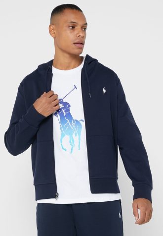 Sudadera con capucha Ralph Lauren Essential para hombre en azul marino