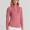 Sudadera con cremallera de un cuarto de Ralph Lauren para mujer en color rosa
