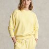 Sudadera con cuello redondo de algodón orgánico Ralph Lauren para mujer en amarillo