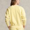Sudadera con cuello redondo de algodón orgánico Ralph Lauren para mujer en amarillo