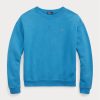 Sudadera con cuello redondo de polar Ralph Lauren azul para mujer