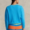 Sudadera con cuello redondo de polar Ralph Lauren azul para mujer