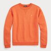 Sudadera con cuello redondo de polar Ralph Lauren naranja para mujer