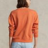 Sudadera con cuello redondo de polar Ralph Lauren naranja para mujer