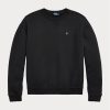 Sudadera con cuello redondo de polar Ralph Lauren negra para mujer