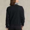 Sudadera con cuello redondo de polar Ralph Lauren negra para mujer