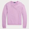 Sudadera con cuello redondo de polar Ralph Lauren para mujer, color morado