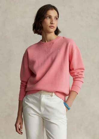 Sudadera con cuello redondo de polar Ralph Lauren para mujer de Rose