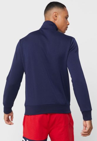 Sudadera con media cremallera y logotipo de Ralph Lauren para hombre en azul marino