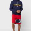 Sudadera con media cremallera y logotipo de Ralph Lauren para hombre en azul marino