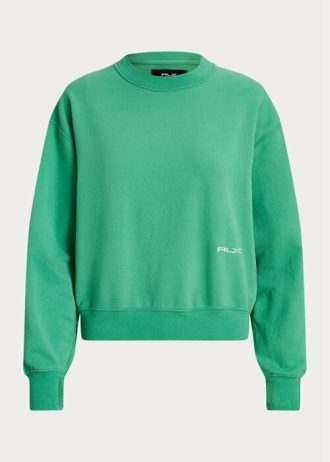 Sudadera de cuello redondo de polar Ralph Lauren verde para mujer Sudadera de cuello redondo de polar Ralph Lauren verde para mujer