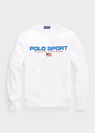 Sudadera deportiva de polar Ralph Lauren Polo blanca para hombre