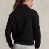 Sudadera deportiva de polar Ralph Lauren Polo para mujer, color negro Sudadera deportiva de polar Ralph Lauren Polo para mujer, color negro