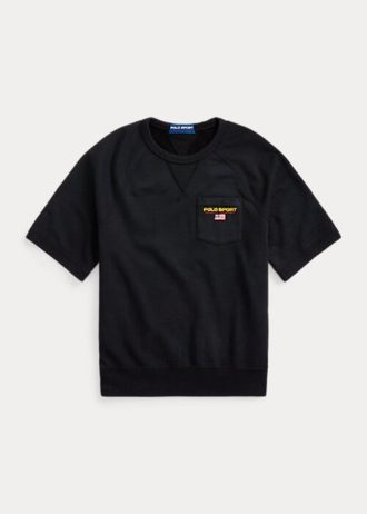 Sudadera deportiva Ralph Lauren Polo de manga corta negra para mujer
