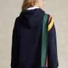 Sudadera polar a rayas Ralph Lauren para mujer, color azul marino Sudadera polar a rayas Ralph Lauren para mujer, color azul marino