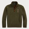 Sudadera polar cepillada Ralph Lauren Polo Bear para hombre en color oliva