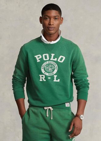 Sudadera polar con logotipo de Ralph Lauren para hombre, color verde