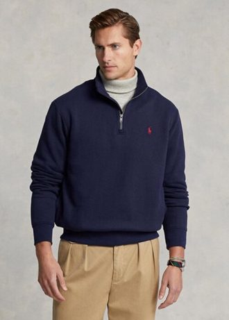 Sudadera polar Ralph Lauren The RL para hombre en azul marino