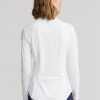 Sudadera Ralph Lauren blanca con cremallera de un cuarto para mujer Sudadera Ralph Lauren blanca con cremallera de un cuarto para mujer
