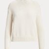 Suéteres blancos de mezcla de algodón con adornos de Ralph Lauren para mujer