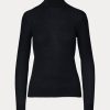 Suéteres de cuello alto de cachemira Ralph Lauren negros para mujer Suéteres de cuello alto de cachemira Ralph Lauren negros para mujer