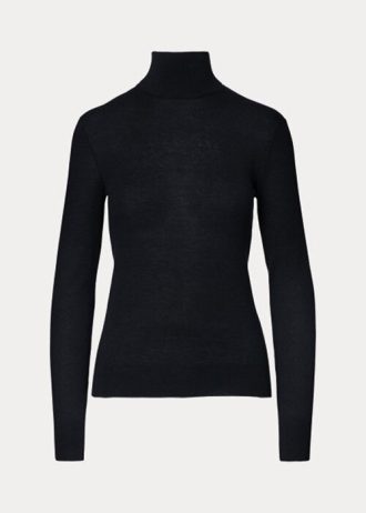 Suéteres de cuello alto de cachemira Ralph Lauren negros para mujer Suéteres de cuello alto de cachemira Ralph Lauren negros para mujer