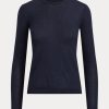 Suéteres de cuello redondo de cachemira Ralph Lauren para mujer en azul marino Suéteres de cuello redondo de cachemira Ralph Lauren para mujer en azul marino