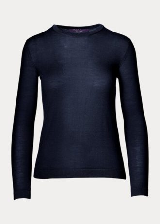 Suéteres de cuello redondo de cachemira Ralph Lauren para mujer en azul marino Suéteres de cuello redondo de cachemira Ralph Lauren para mujer en azul marino