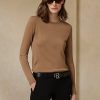 Suéteres de cuello redondo de cachemira Ralph Lauren para mujer en color marrón Suéteres de cuello redondo de cachemira Ralph Lauren para mujer en color marrón