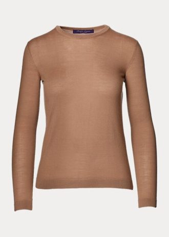 Suéteres de cuello redondo de cachemira Ralph Lauren para mujer en color marrón Suéteres de cuello redondo de cachemira Ralph Lauren para mujer en color marrón