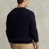 Suéteres de punto trenzado de algodón Ralph Lauren para hombre en azul marino Suéteres de punto trenzado de algodón Ralph Lauren para hombre en azul marino