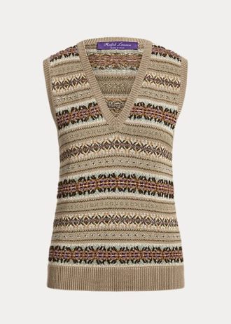 Suéteres Fair Isle con adornos multicolores de Ralph Lauren para mujer