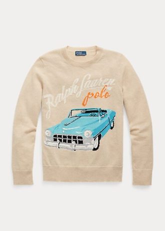 Suéteres Ralph Lauren ar-Motif de mezcla de cachemira en beige para mujer