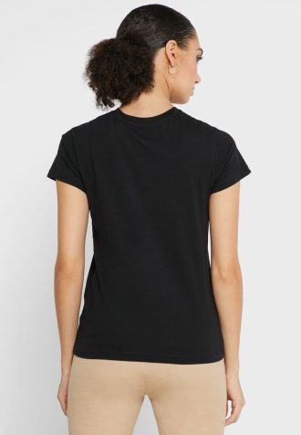 Tops gráficos de cuello redondo Ralph Lauren negros para mujer