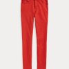 Vaqueros ajustados de tiro alto Ralph Lauren Tompkins para mujer en color rojo Vaqueros ajustados de tiro alto Ralph Lauren Tompkins para mujer en color rojo